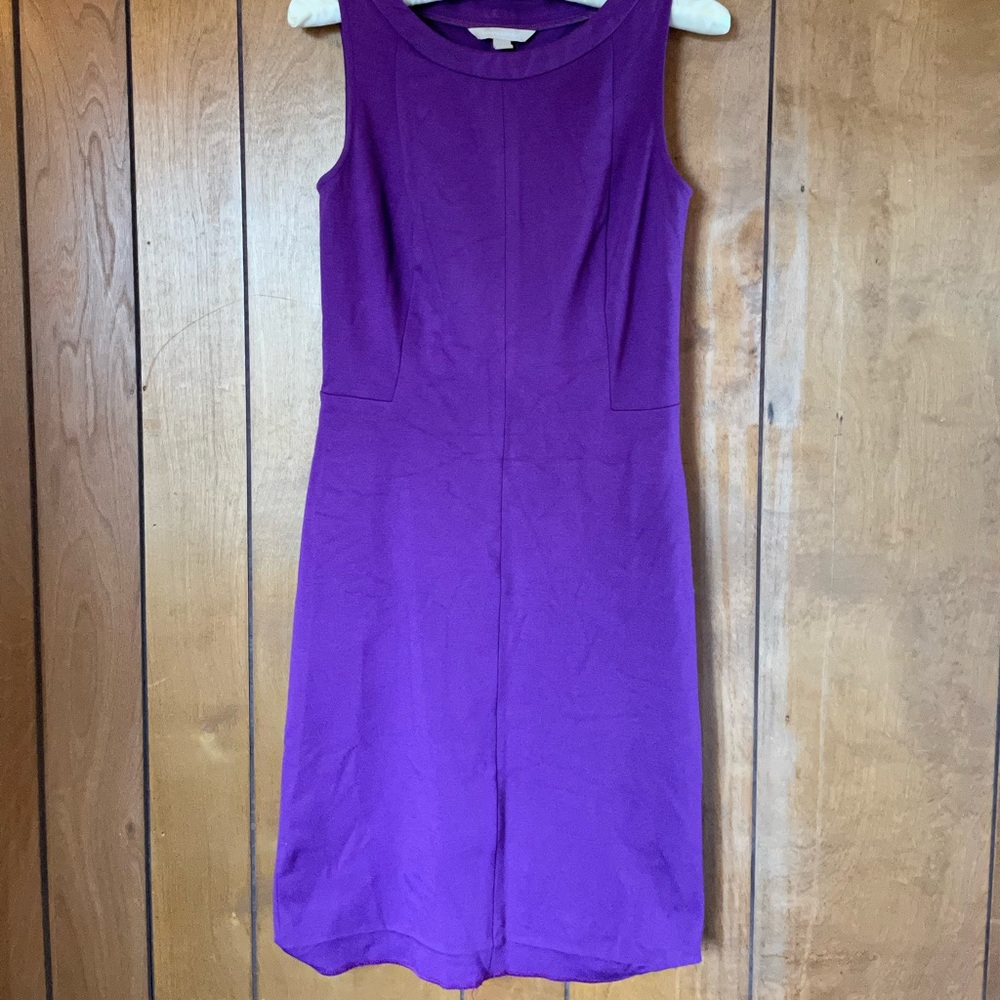 BANANA REPUBLIC Amethyst Purple Sleeveless Bodycon Stretch Dress 0, NEEDS REPAIR